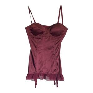 Victorias secret 36B sexy little things purple lingerie bra garter padded one pi